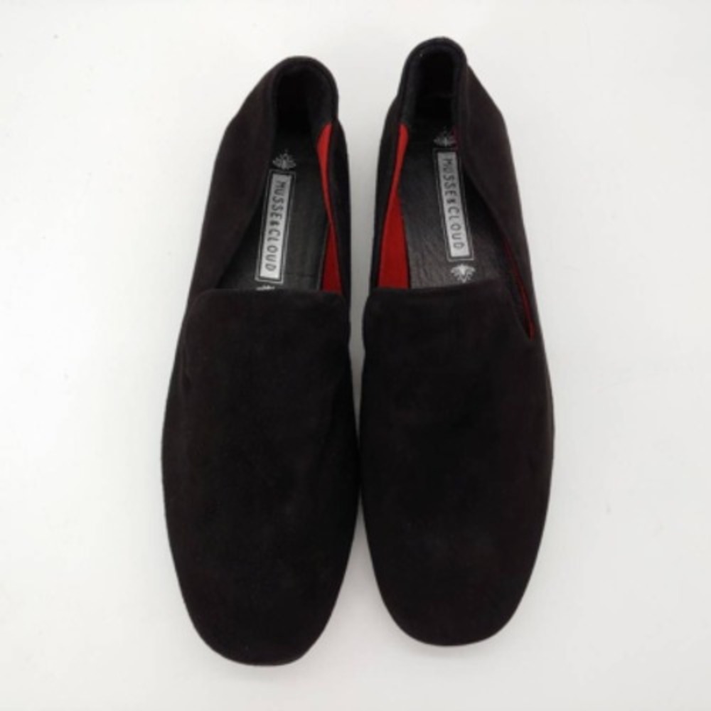 Musse & Cloud Shoes Womens Slip On Black Leather Driving Loafer Moccasin 5
